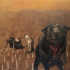 Jos&eacute; De Le&oacute;n. El perro de la ira. :: 2006.  200x220cm.  óleo/lino