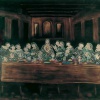 Jos&eacute; De Le&oacute;n. La última cena. :: 2001.  200x270cm.  óleo/lienzo